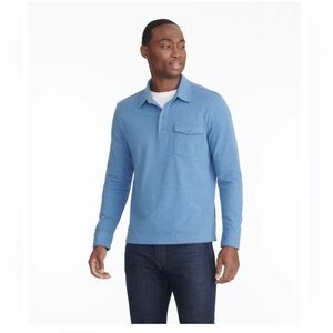 Untuckit Men’s Long Sleeve Blue Polo Size XXL